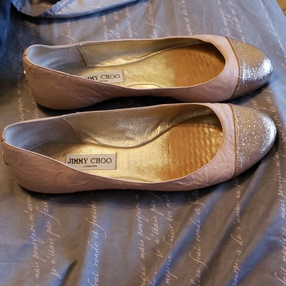 jimmy choo pink flats